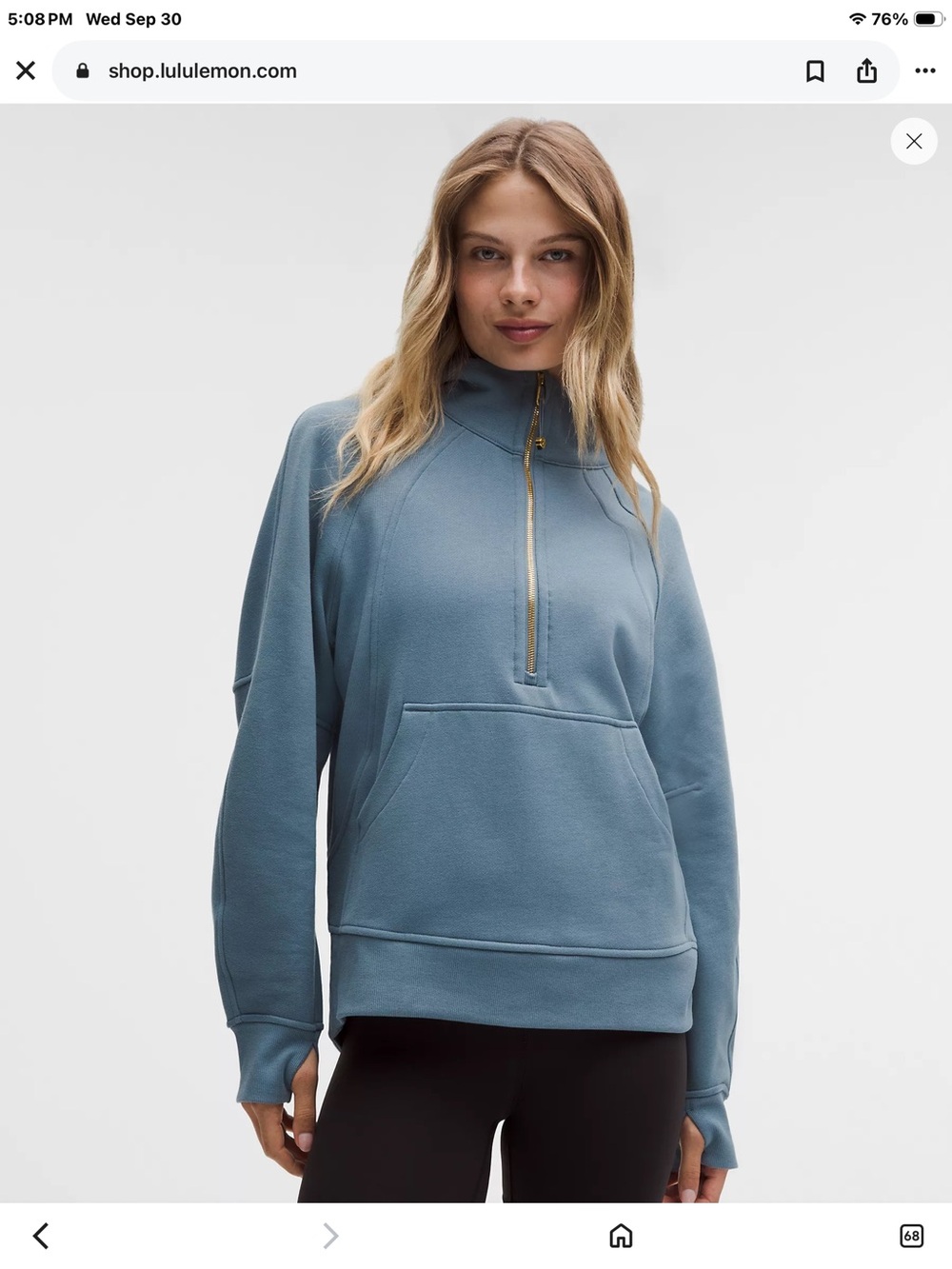 Lululemon Scuba Funnel Neck Half Zip Sweatshirt. XS